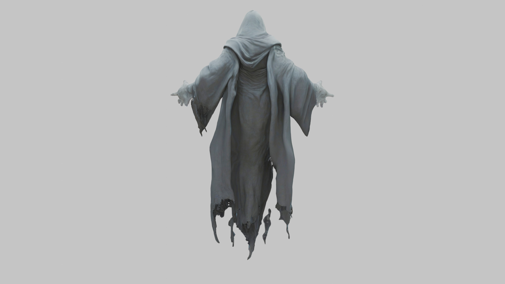 Enraged Fantasy Ghost Low-poly 3D model_4