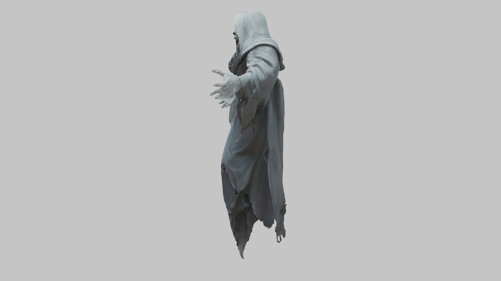 Enraged Fantasy Ghost Low-poly 3D model_6