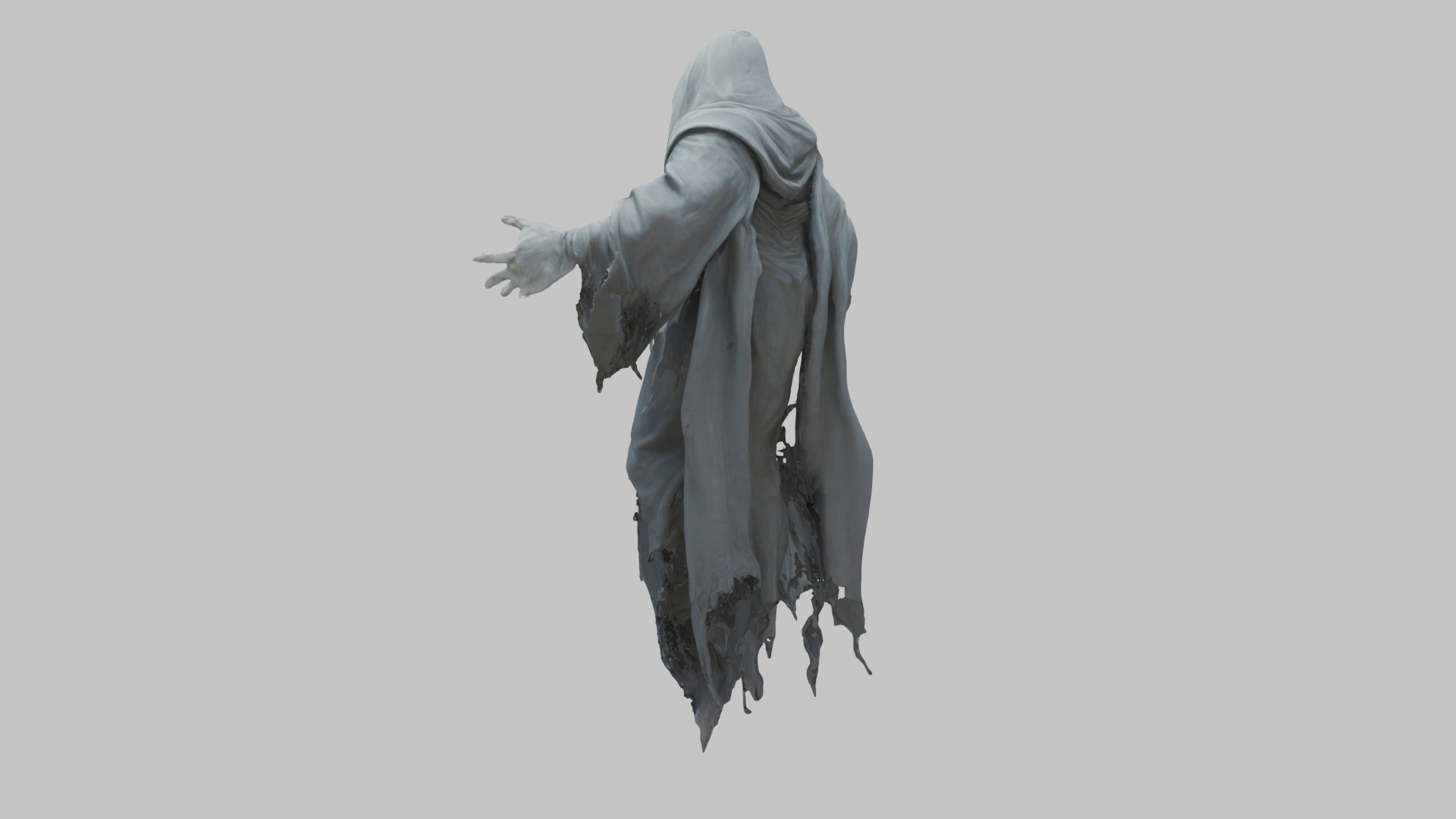 Enraged Fantasy Ghost Low-poly 3D model_5