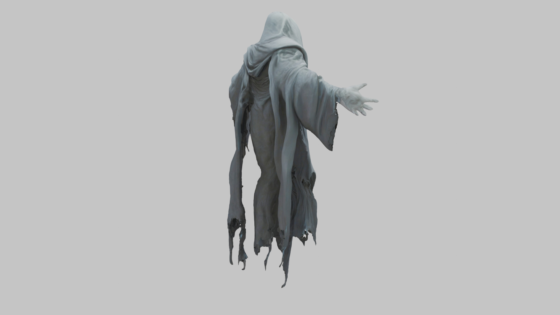 Enraged Fantasy Ghost Low-poly 3D model_3