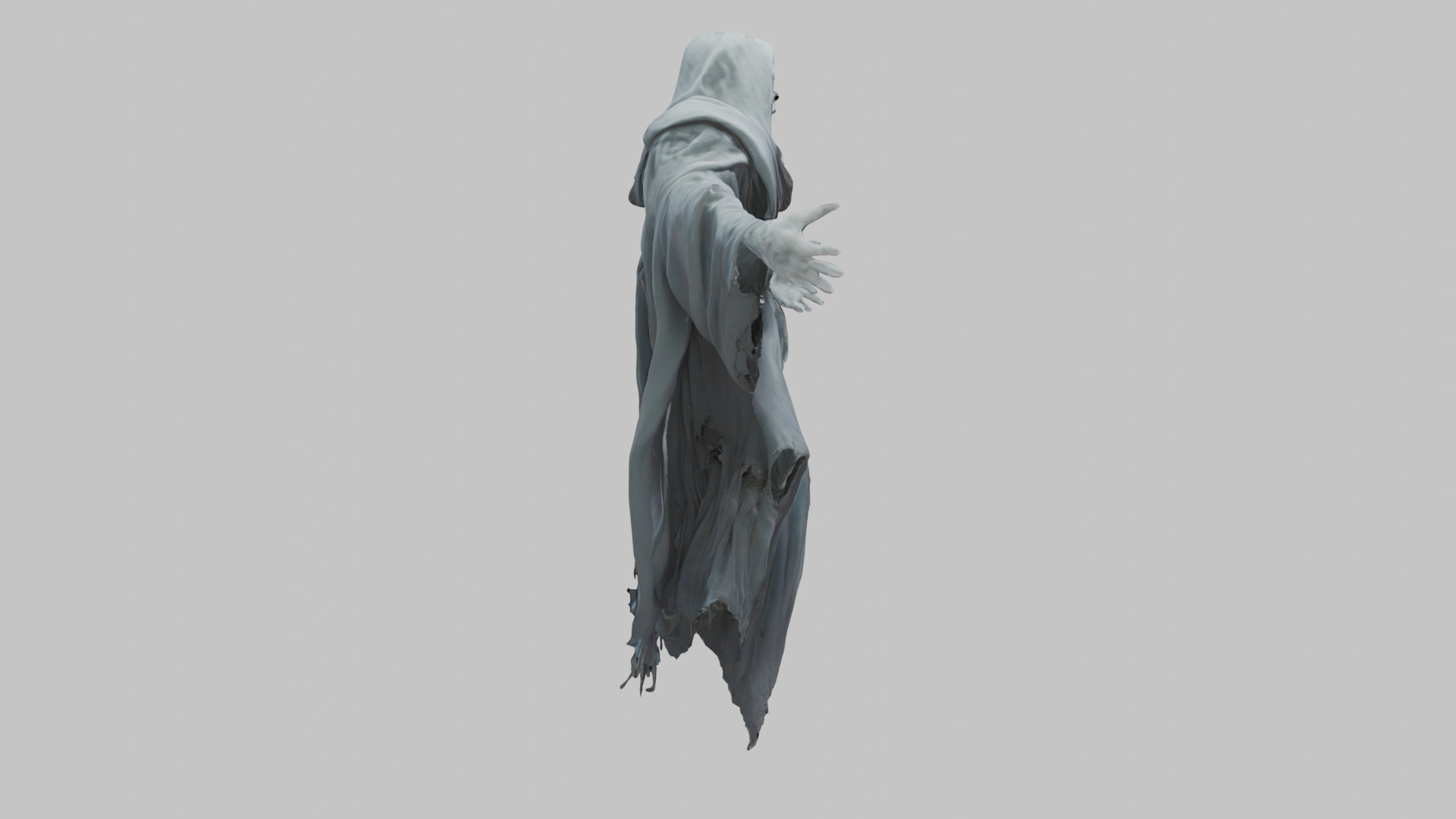 Enraged Fantasy Ghost Low-poly 3D model_2