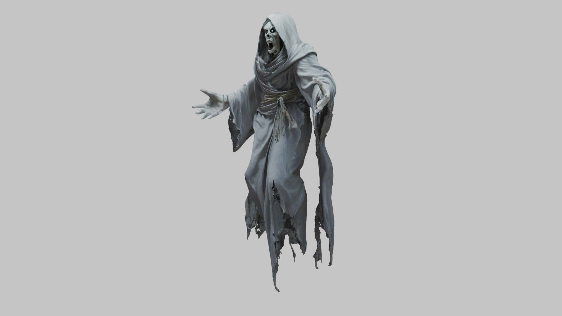 Enraged Fantasy Ghost Low-poly 3D model_7
