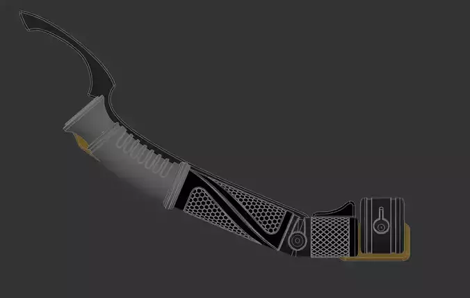 Count Dooku Lightsaber Hilt  3D print model
