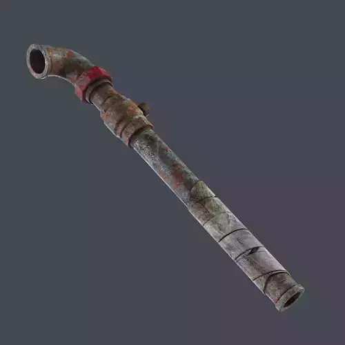 Rusty Iron Pipe Weapon - PBR Game Ready