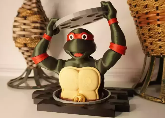 Tortuga ninja - torso dividido por colores 3D print model