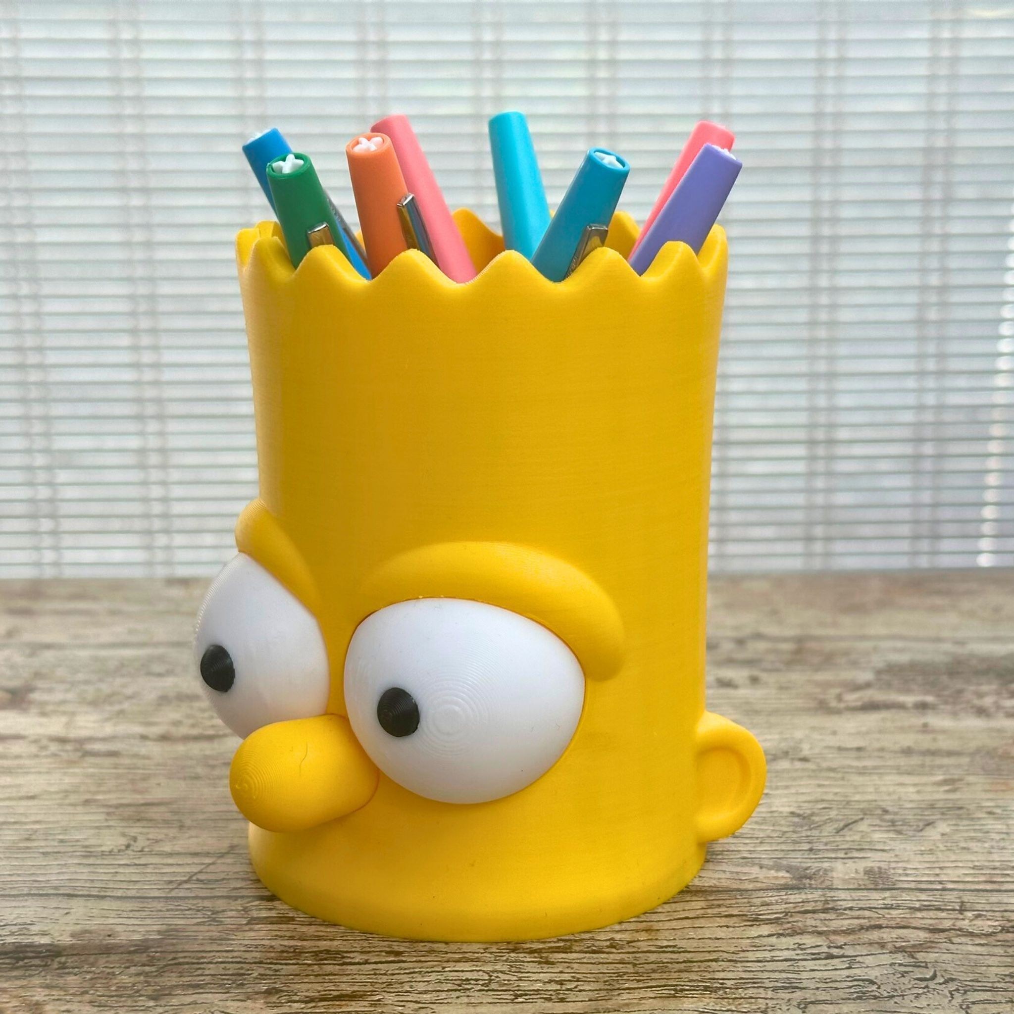 BART SIMPSON CONTROLLER HOLDER - PENCIL HOLDER 3D print model_6