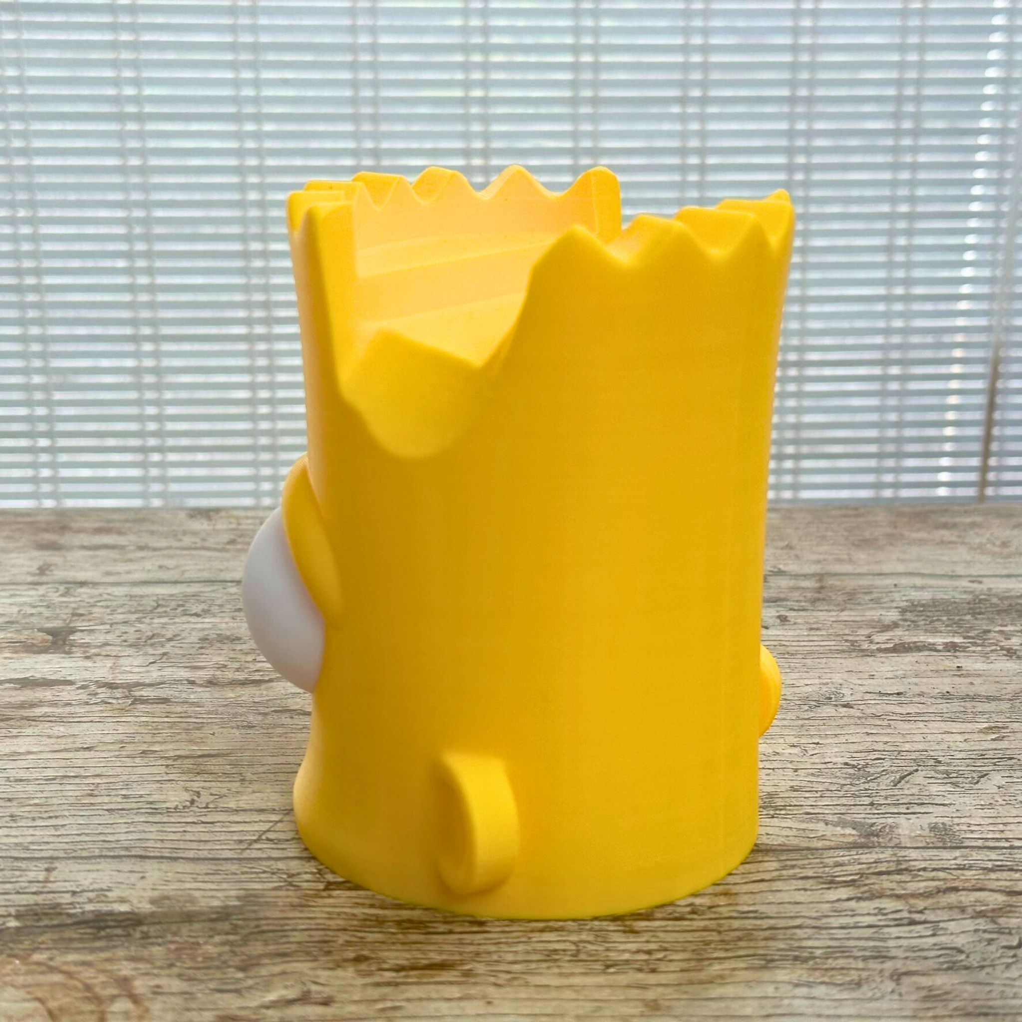 BART SIMPSON CONTROLLER HOLDER - PENCIL HOLDER 3D print model_3