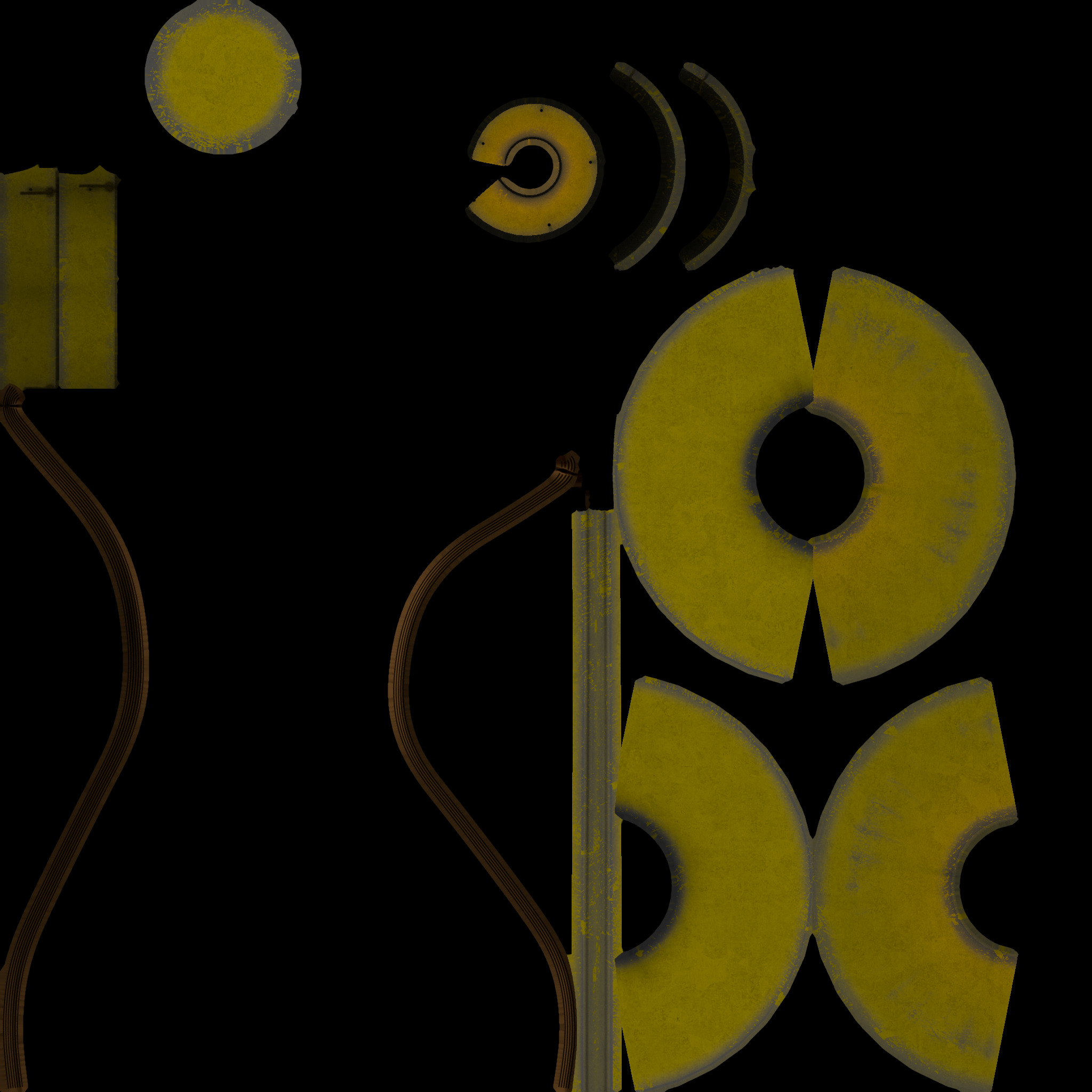 lampara retro colgante Low-poly 3D model_2