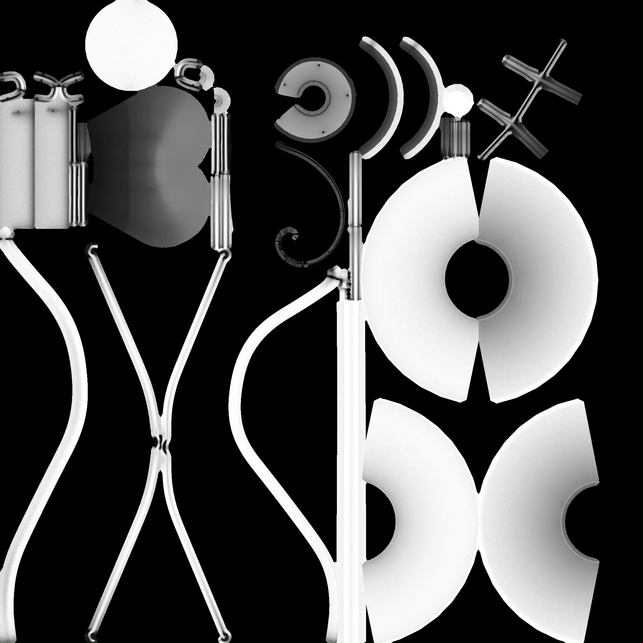 lampara retro colgante Low-poly 3D model_0