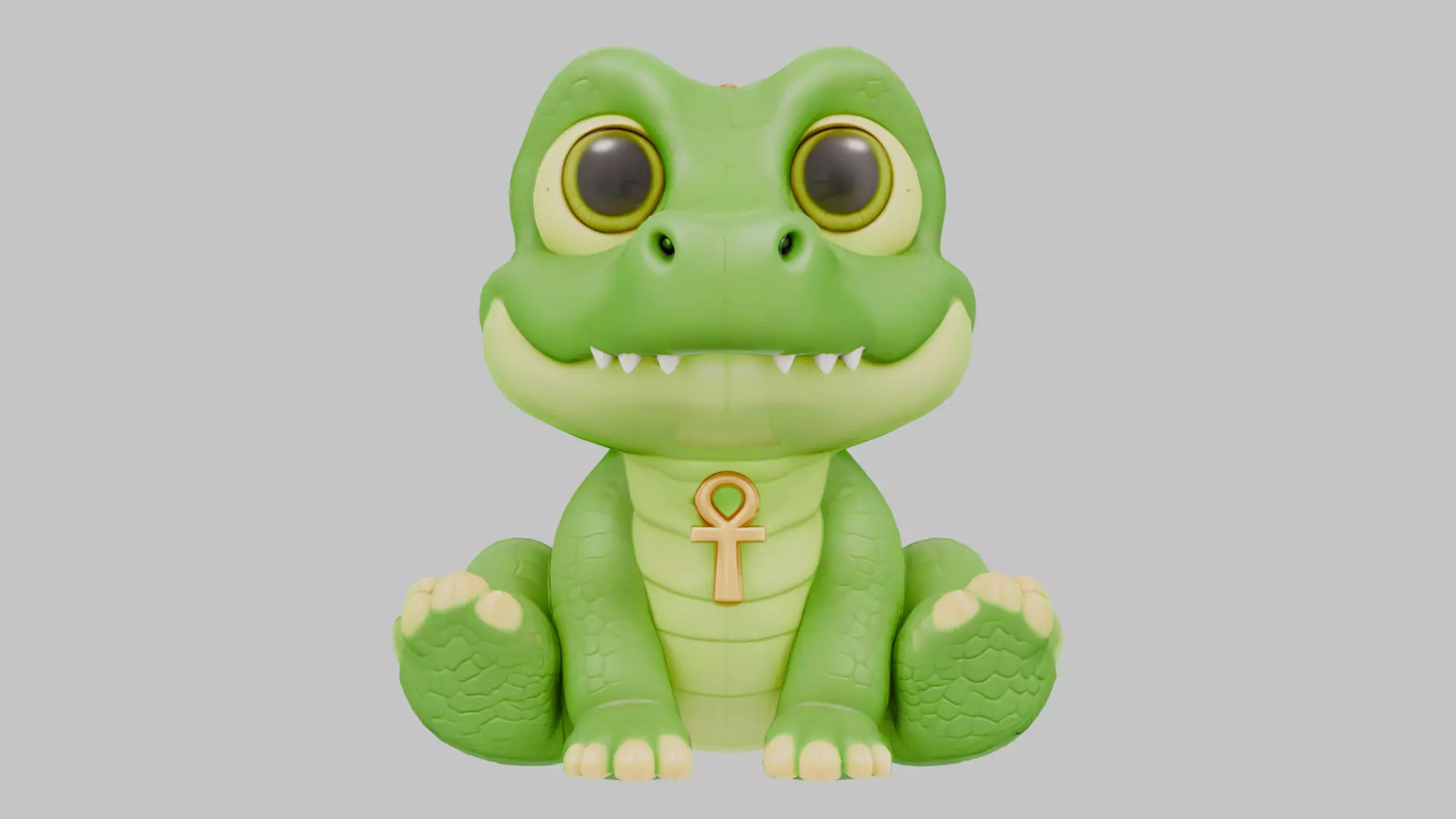 Nile Croc Pet Low-poly 3D model_0