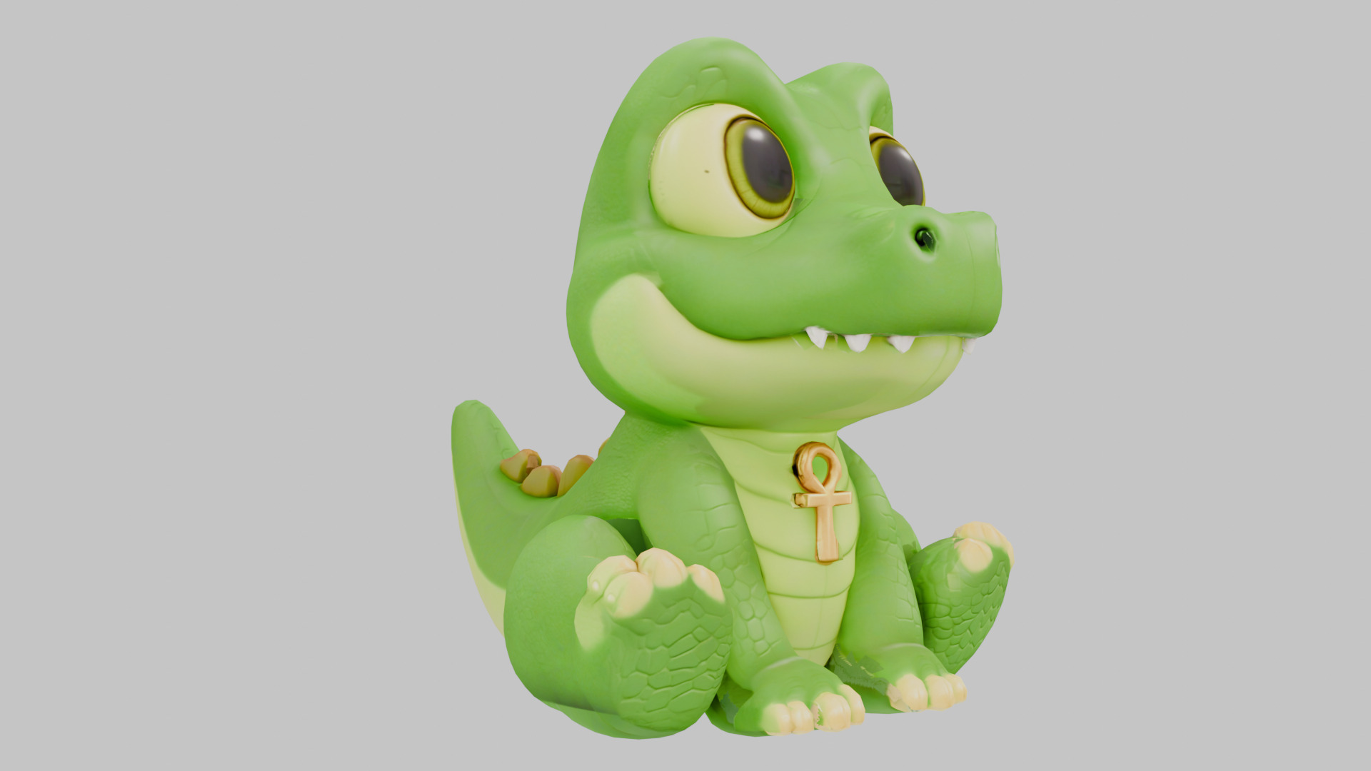Nile Croc Pet Low-poly 3D model_1