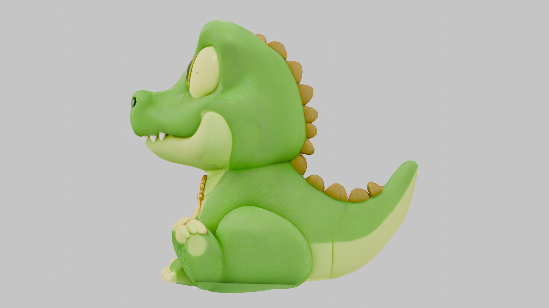 Nile Croc Pet Low-poly 3D model_6
