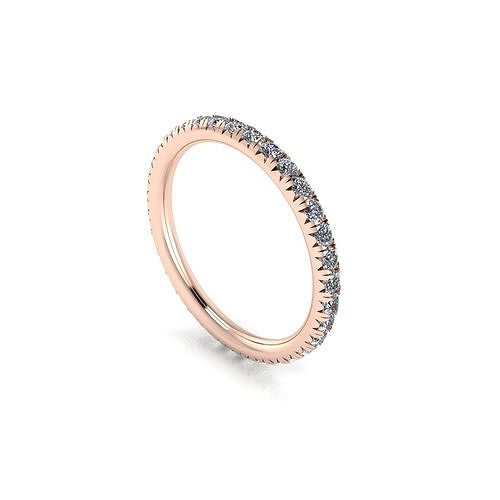 Pav Woman Wedding Ring WB Ring 3D print model
