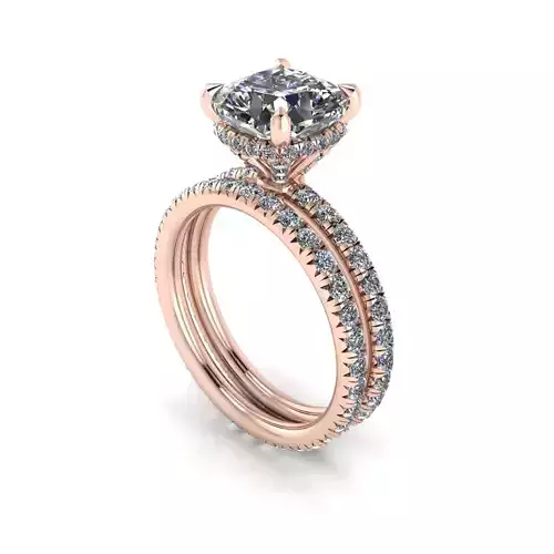 Pav Woman Engagement Ring