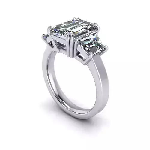 Three Stone Woman Ring V11