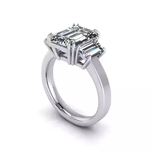 Three Stone Engagement Wedding Ring