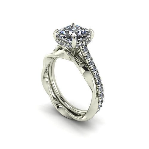 Solid Love Engagement Ring  3D print model