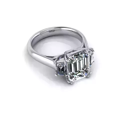 Emerald Diamond Woman Wedding Ring