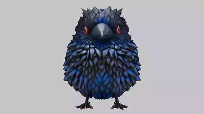 Stylized Raven 3D Model