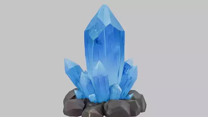 Luminous Sapphire Crystal Cluster