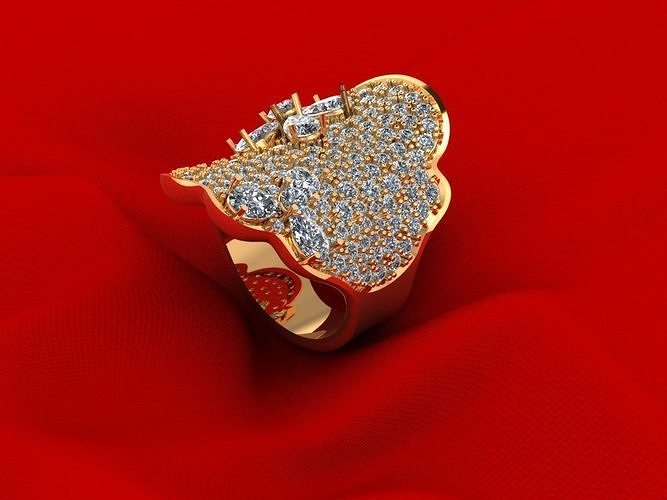 Fashion Woman Wedding Ring 190 3D print model