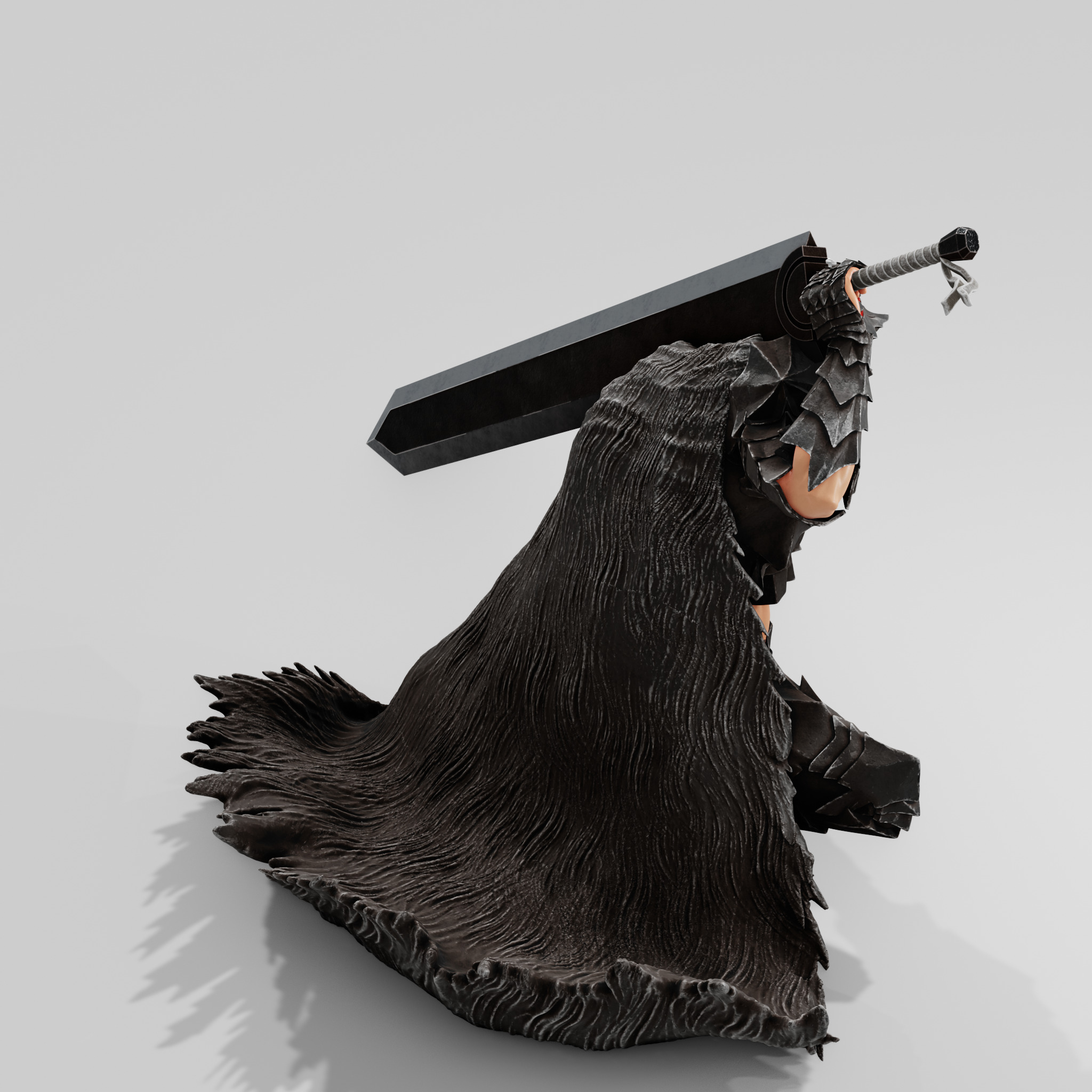 GUTS - BERSERK ARMOR WITH DRAGON SLAYER - FAN PRINT FIGURE 3D print model_13