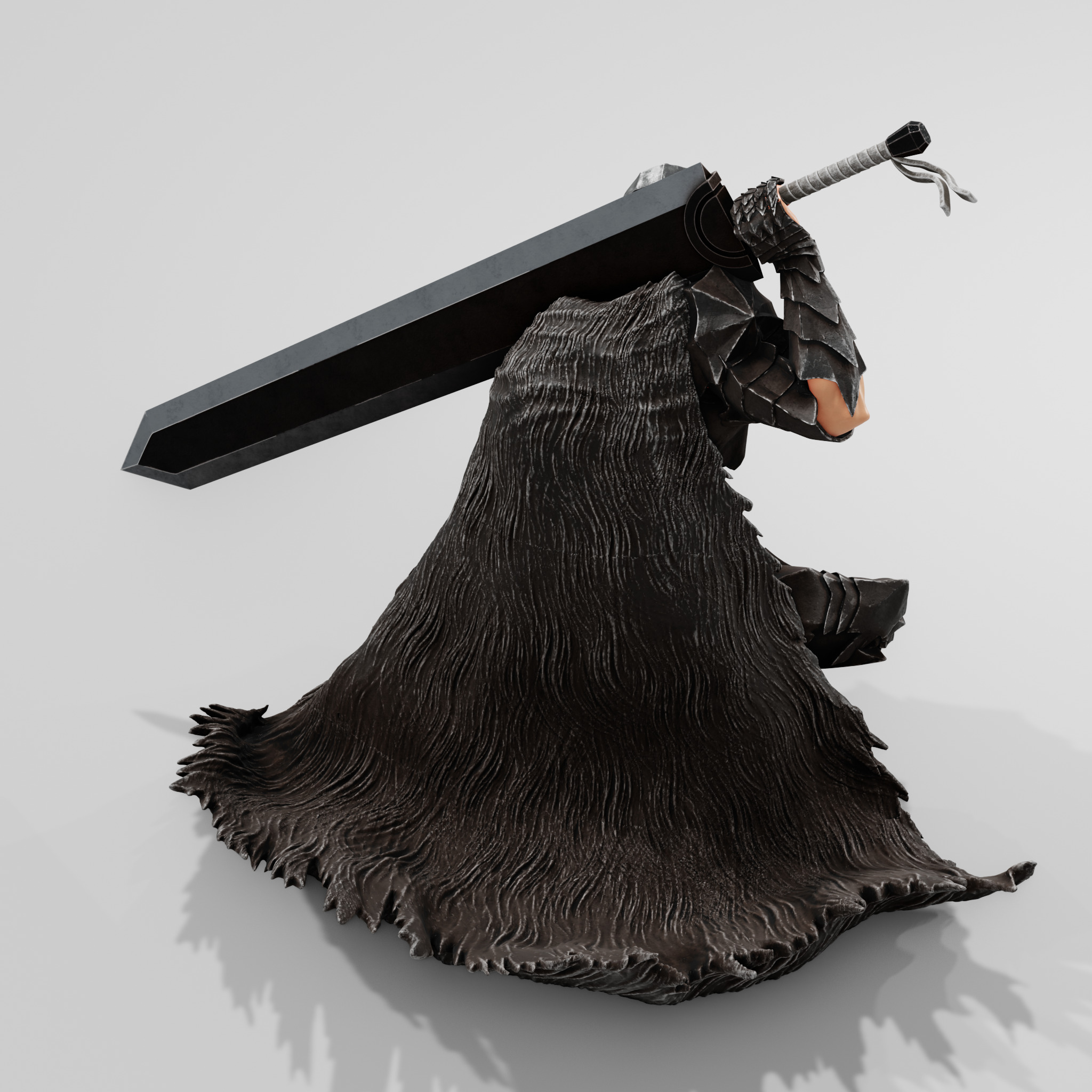 GUTS - BERSERK ARMOR WITH DRAGON SLAYER - FAN PRINT FIGURE 3D print model_11