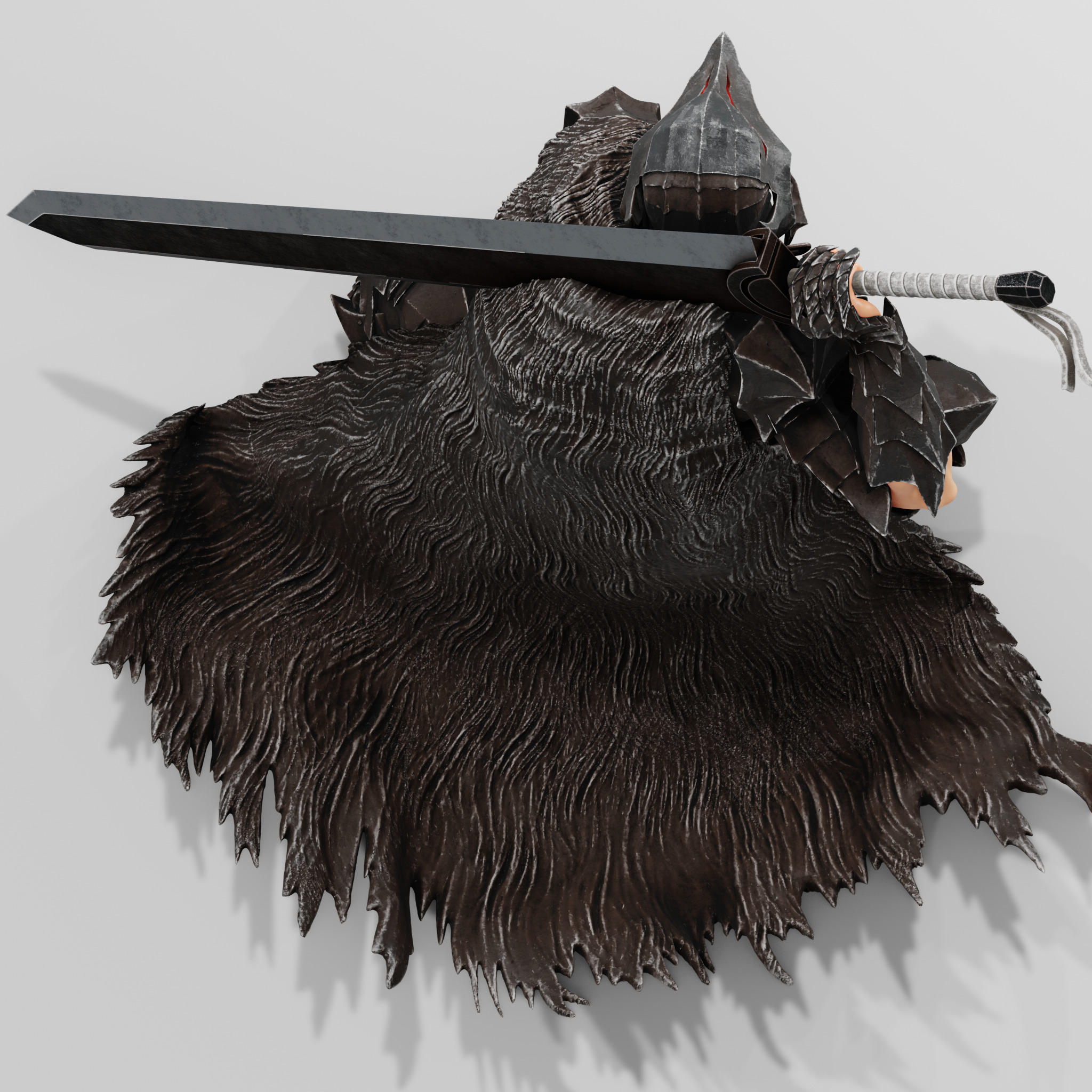 GUTS - BERSERK ARMOR WITH DRAGON SLAYER - FAN PRINT FIGURE 3D print model_14