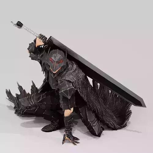 GUTS - BERSERK ARMOR WITH DRAGON SLAYER - FAN PRINT FIGURE