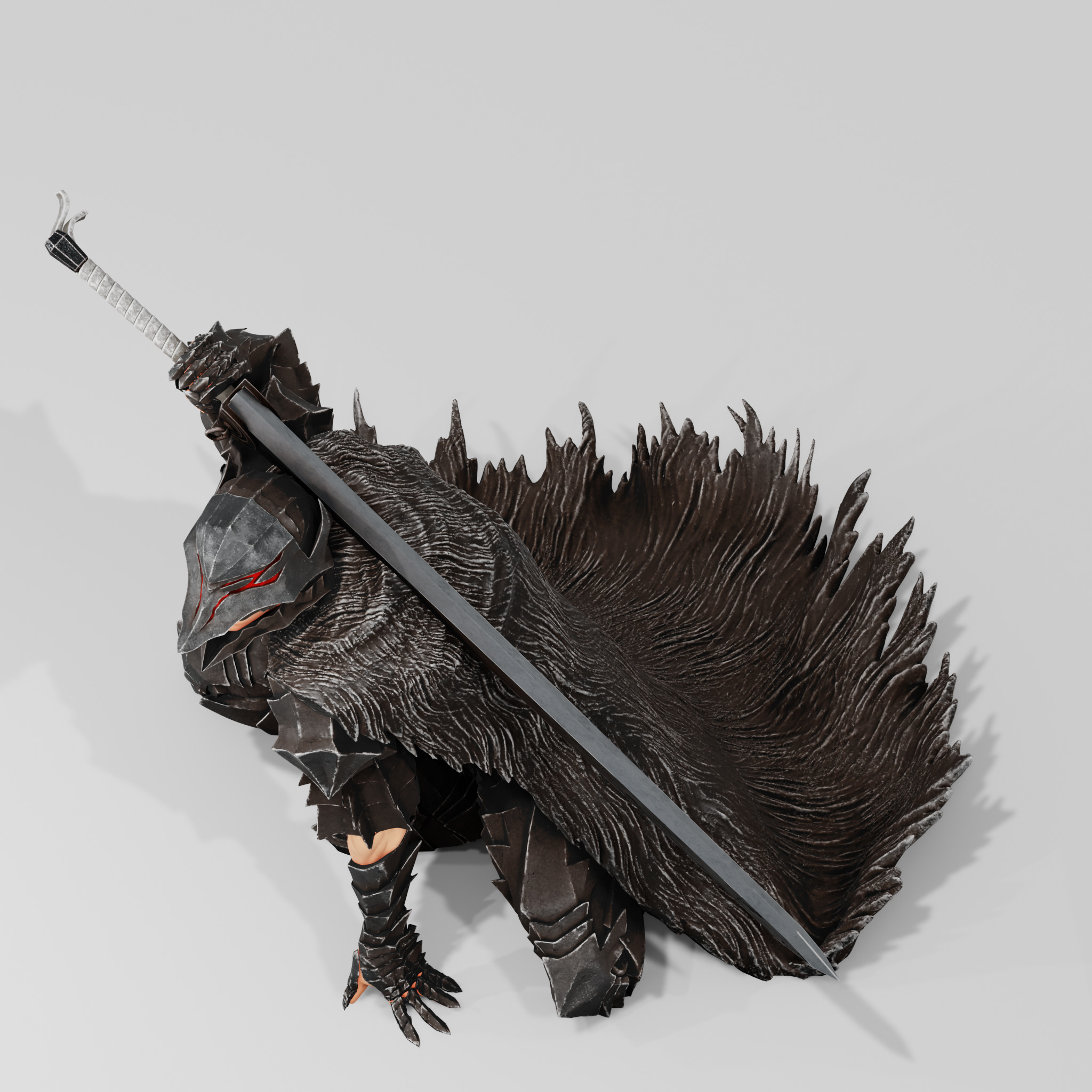 GUTS - BERSERK ARMOR WITH DRAGON SLAYER - FAN PRINT FIGURE 3D print model_10