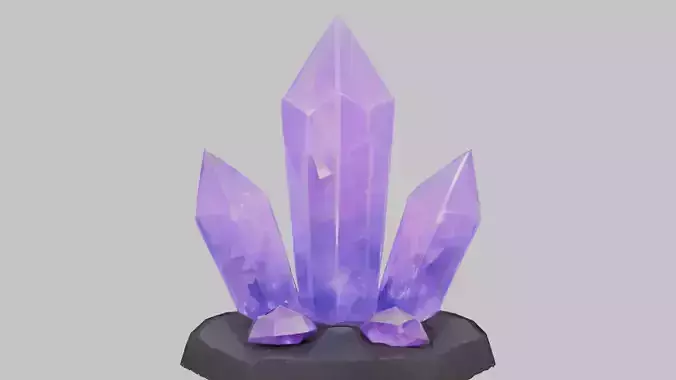 Low Poly Purple Crystal