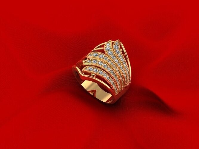 Fashion Woman Wedding Ring 178 3D print model