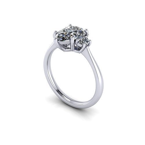 Wedding Diamond Ring V4 3D print model