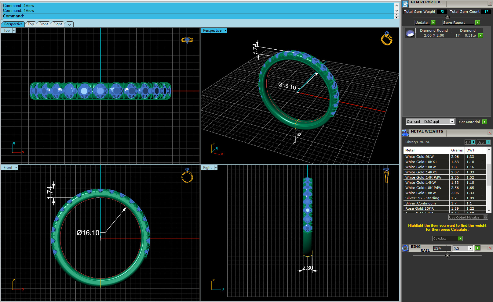 Pear Engagement Ring 3D print model_2