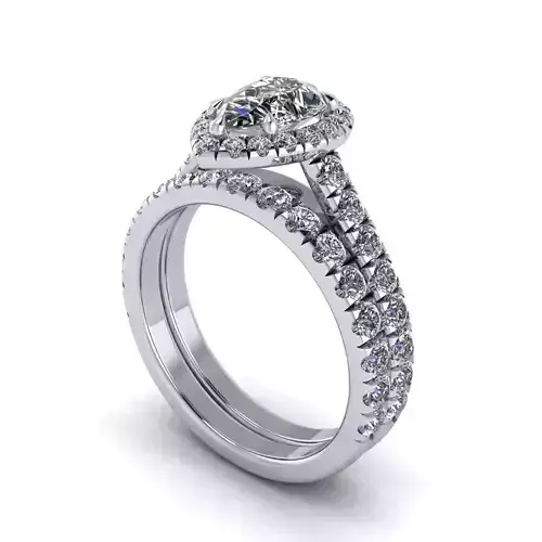 Pear Wedding Ring