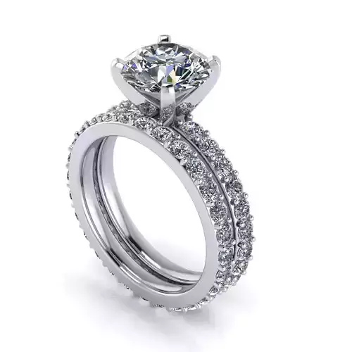 Pav Set Wedding Ring