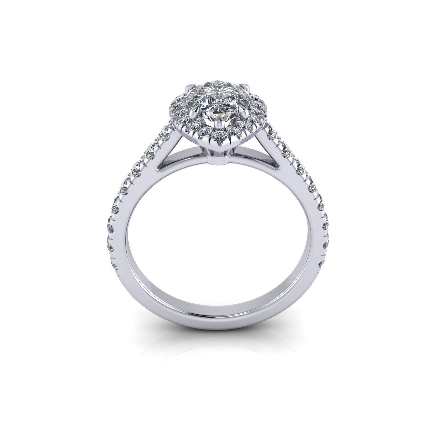 Pear Wedding Ring Size 5 3D print model_7