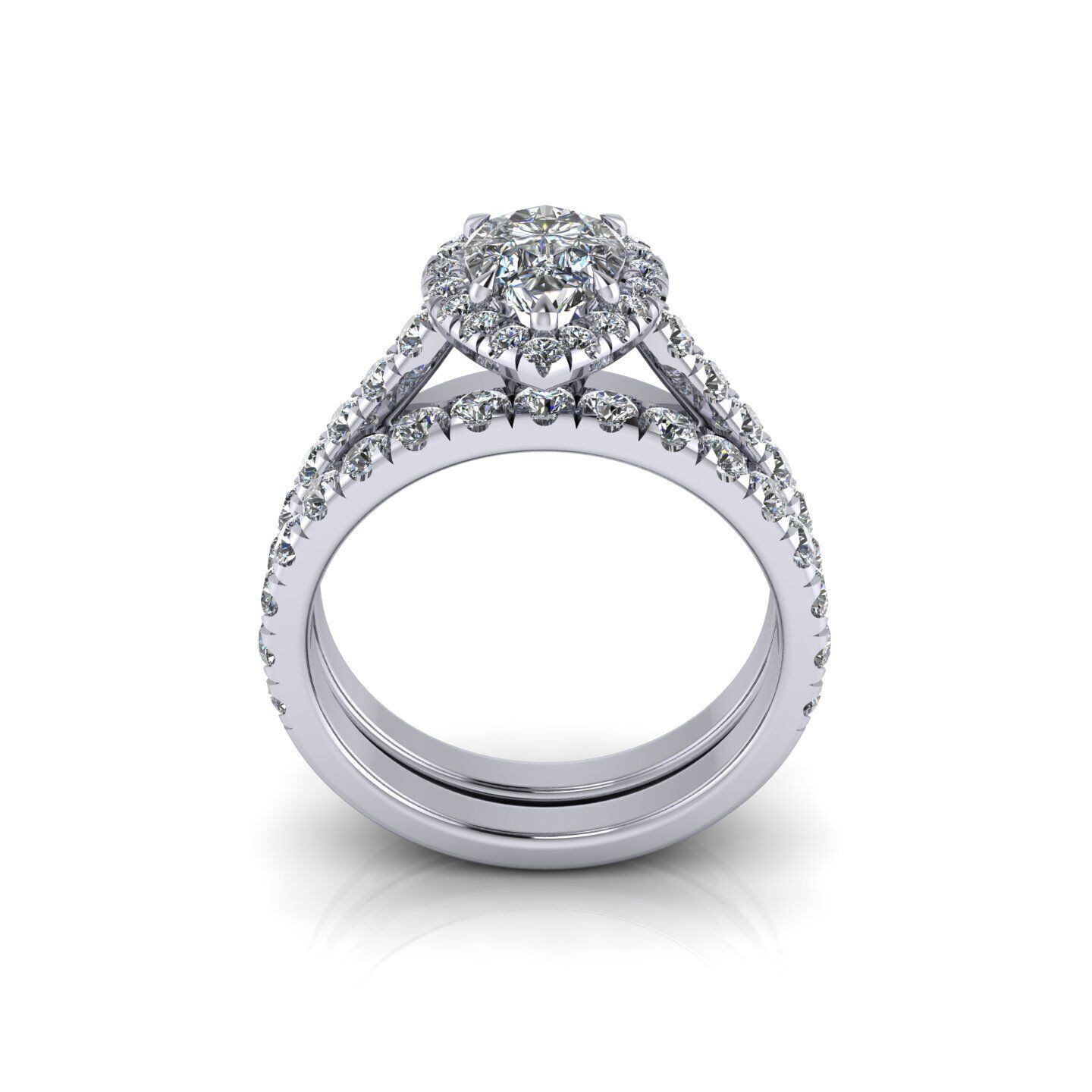 Pear Wedding Ring Size 5 3D print model_6