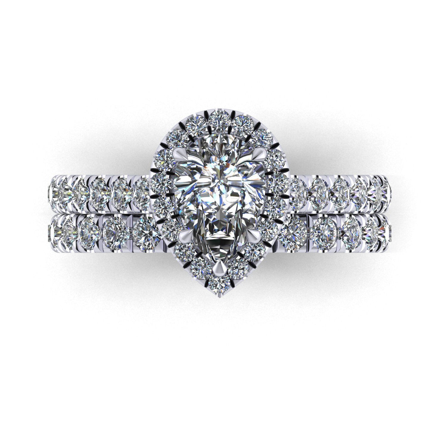 Pear Wedding Ring Size 5 3D print model_9