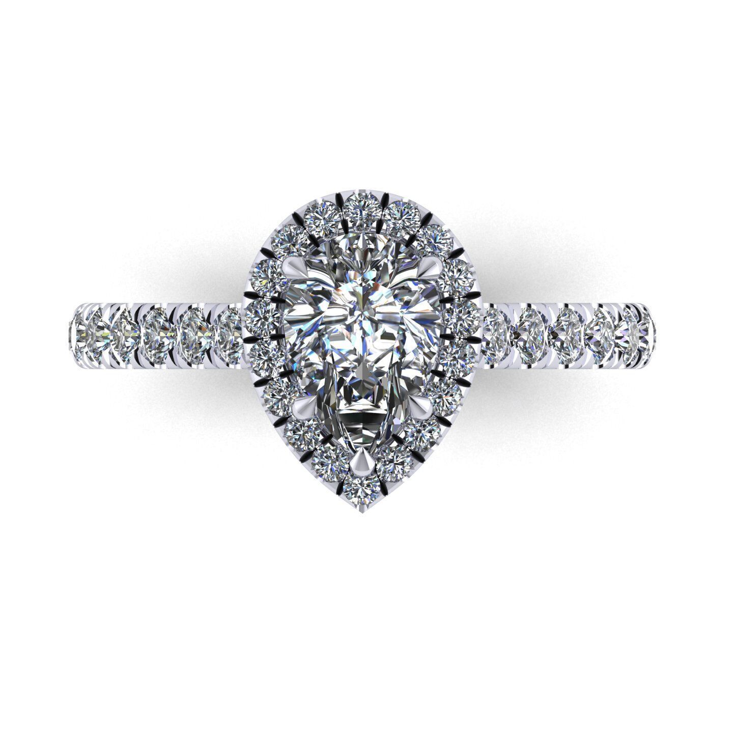 Pear Wedding Ring Size 5 3D print model_8