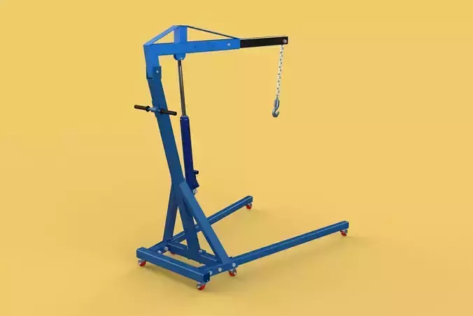 HEAVY DUTY MOBILE HYDRAULIC ENGINE CRANE HOIST LIFTING FOLDABLE