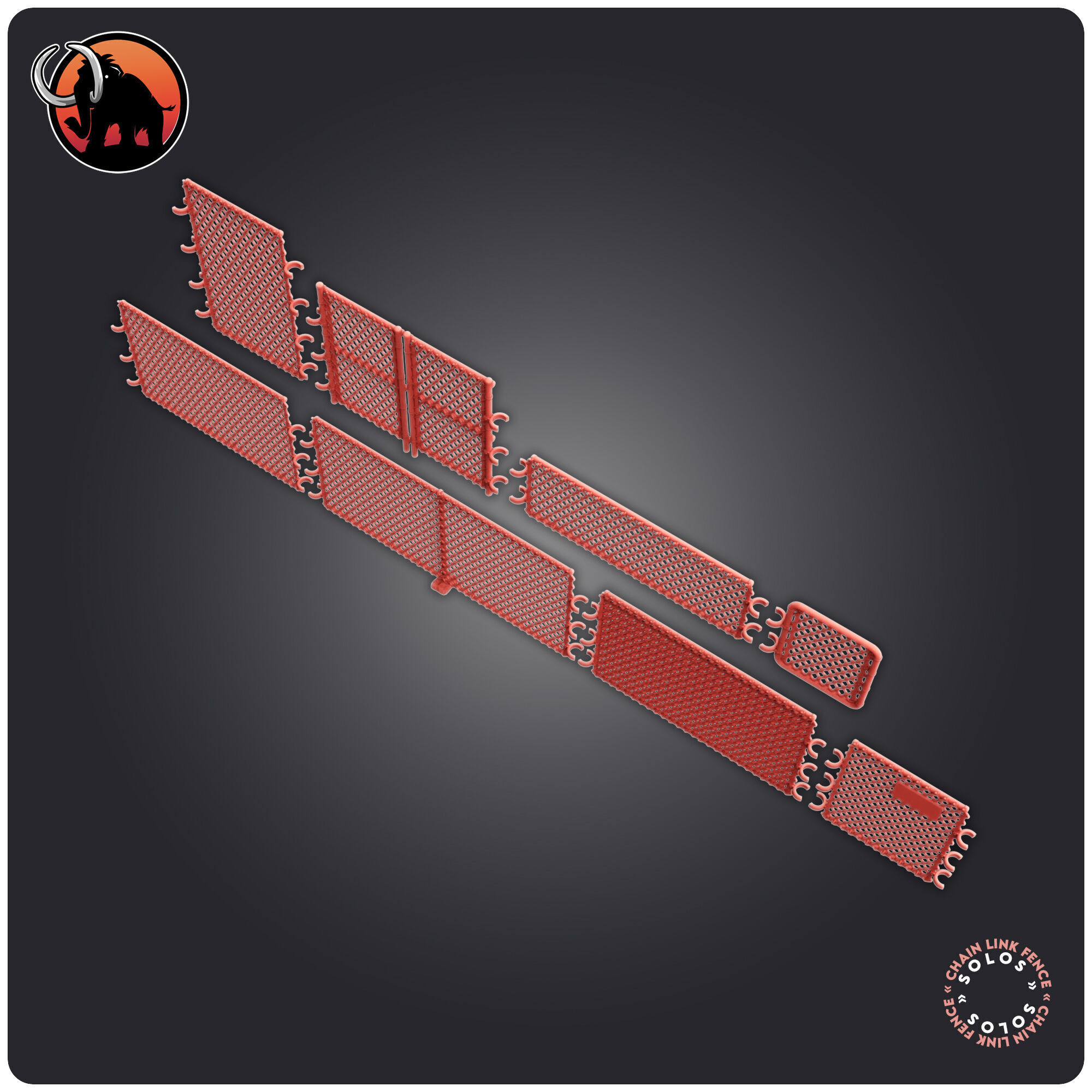 Chain Link Fence  3D print model_4