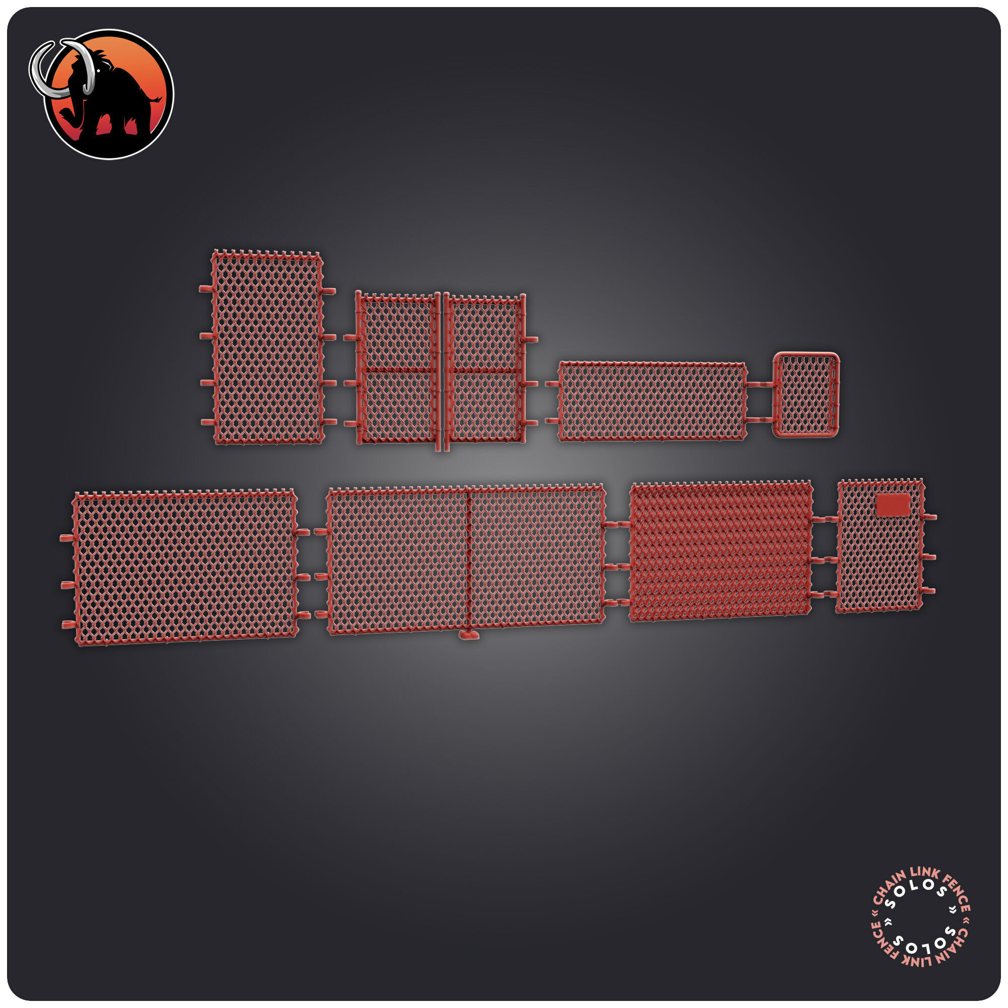 Chain Link Fence  3D print model_3