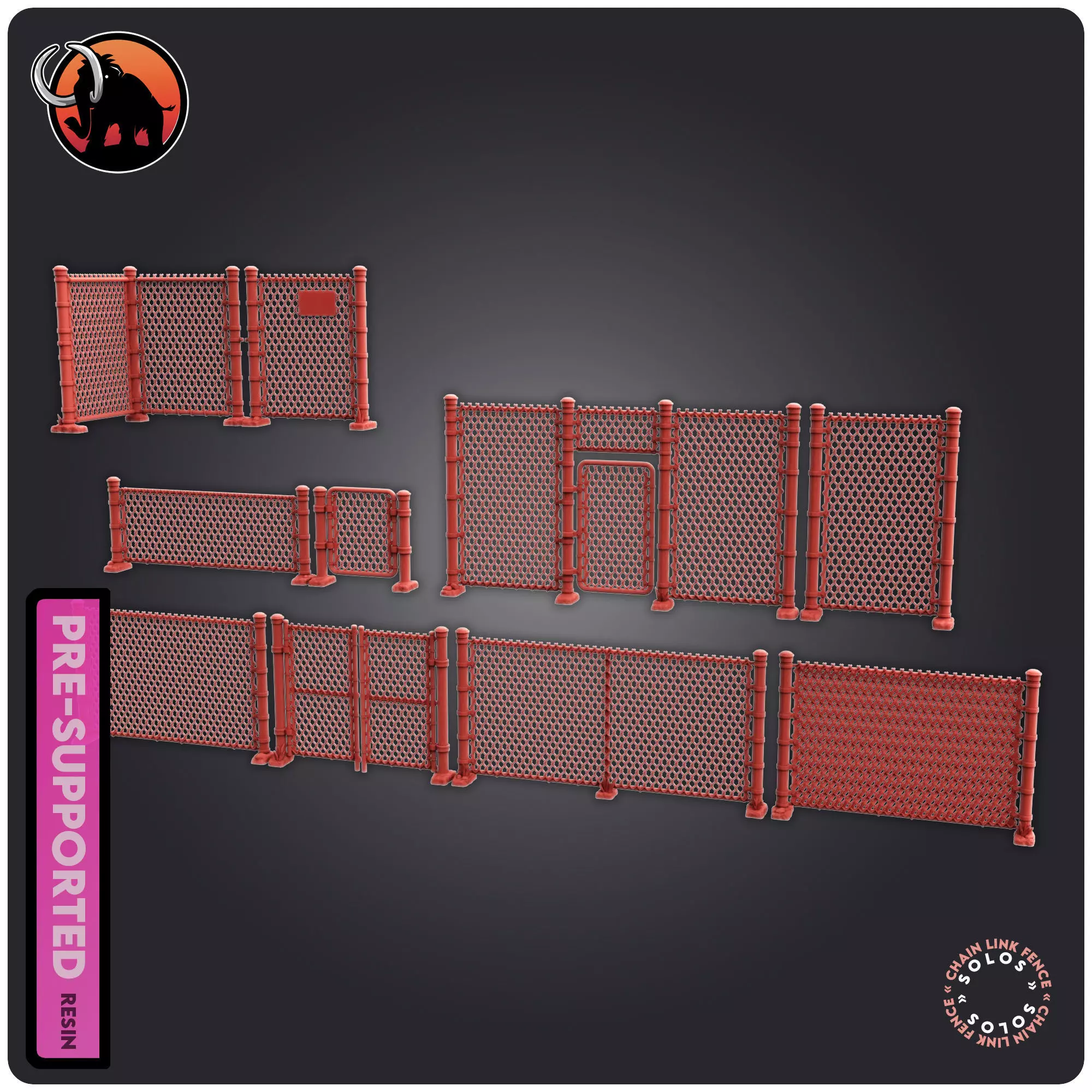 Chain Link Fence  3D print model_0