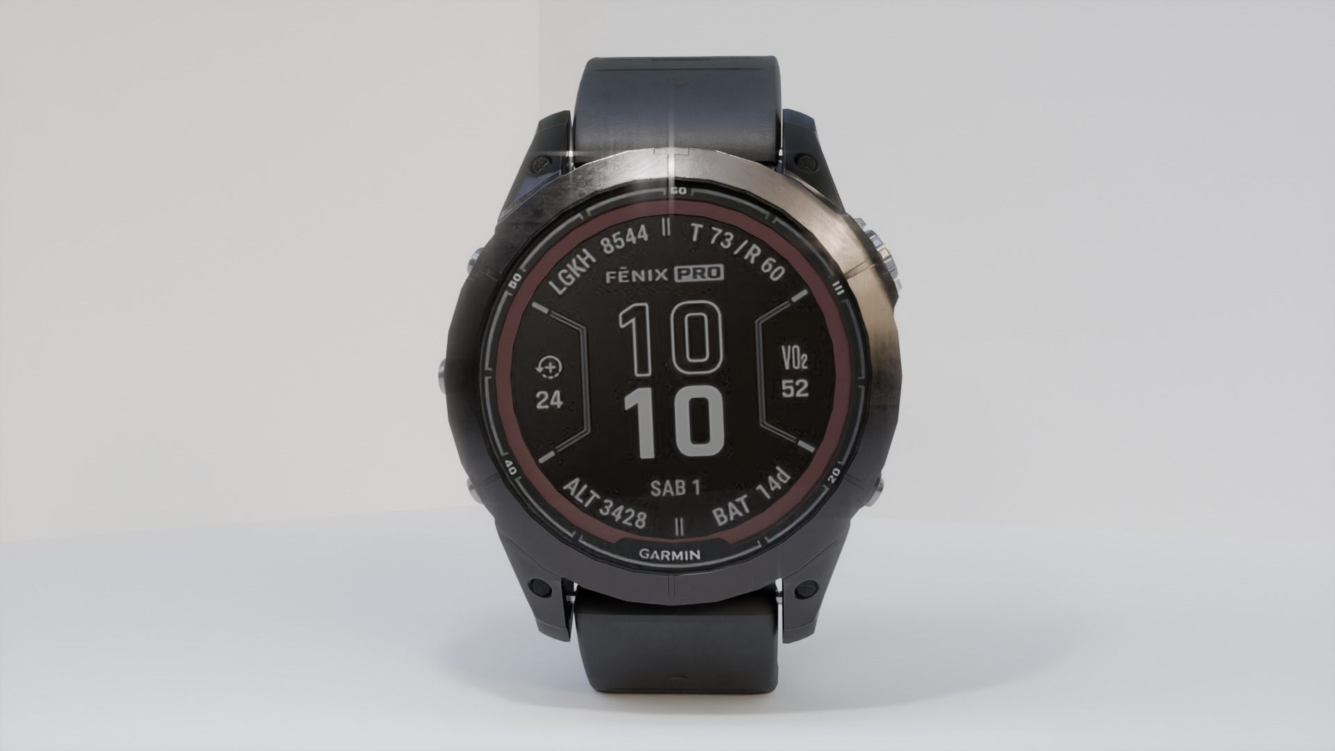 Garmin Fenix 7 Pro Style Smartwatch Exploded 3D Model Rip Off 3D model_3