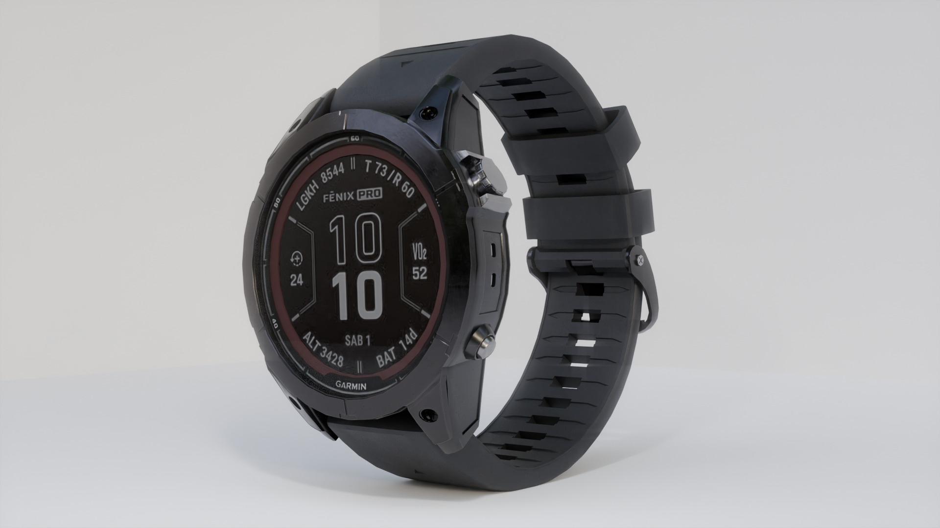 Garmin Fenix 7 Pro Style Smartwatch Exploded 3D Model Rip Off 3D model_2