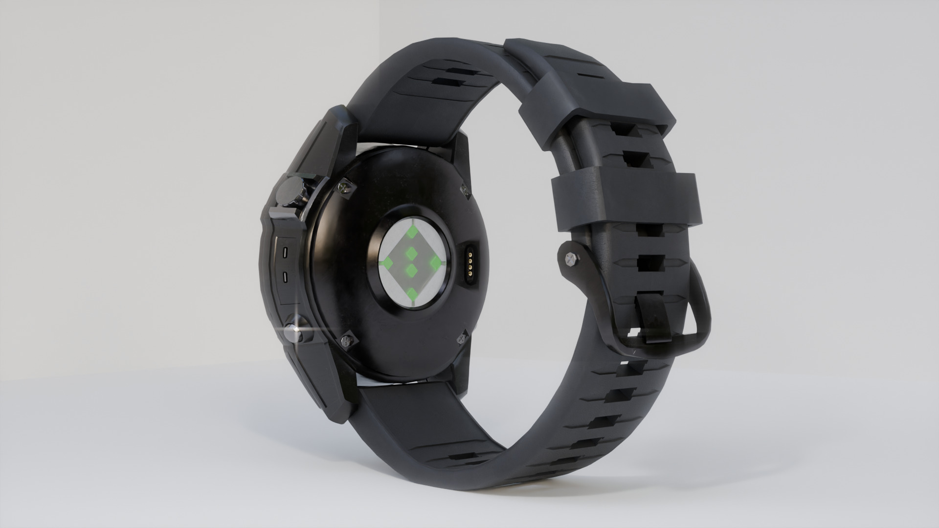 Garmin Fenix 7 Pro Style Smartwatch Exploded 3D Model Rip Off 3D model_6