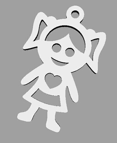 girl pendant 3D print model