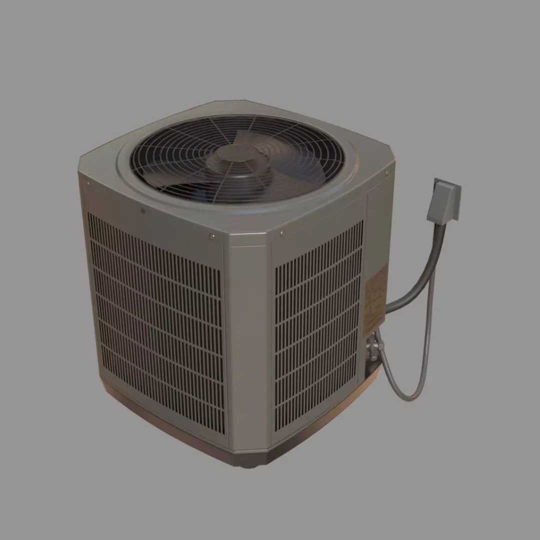 Central Air Conditioner Unit Low-poly 3D model
