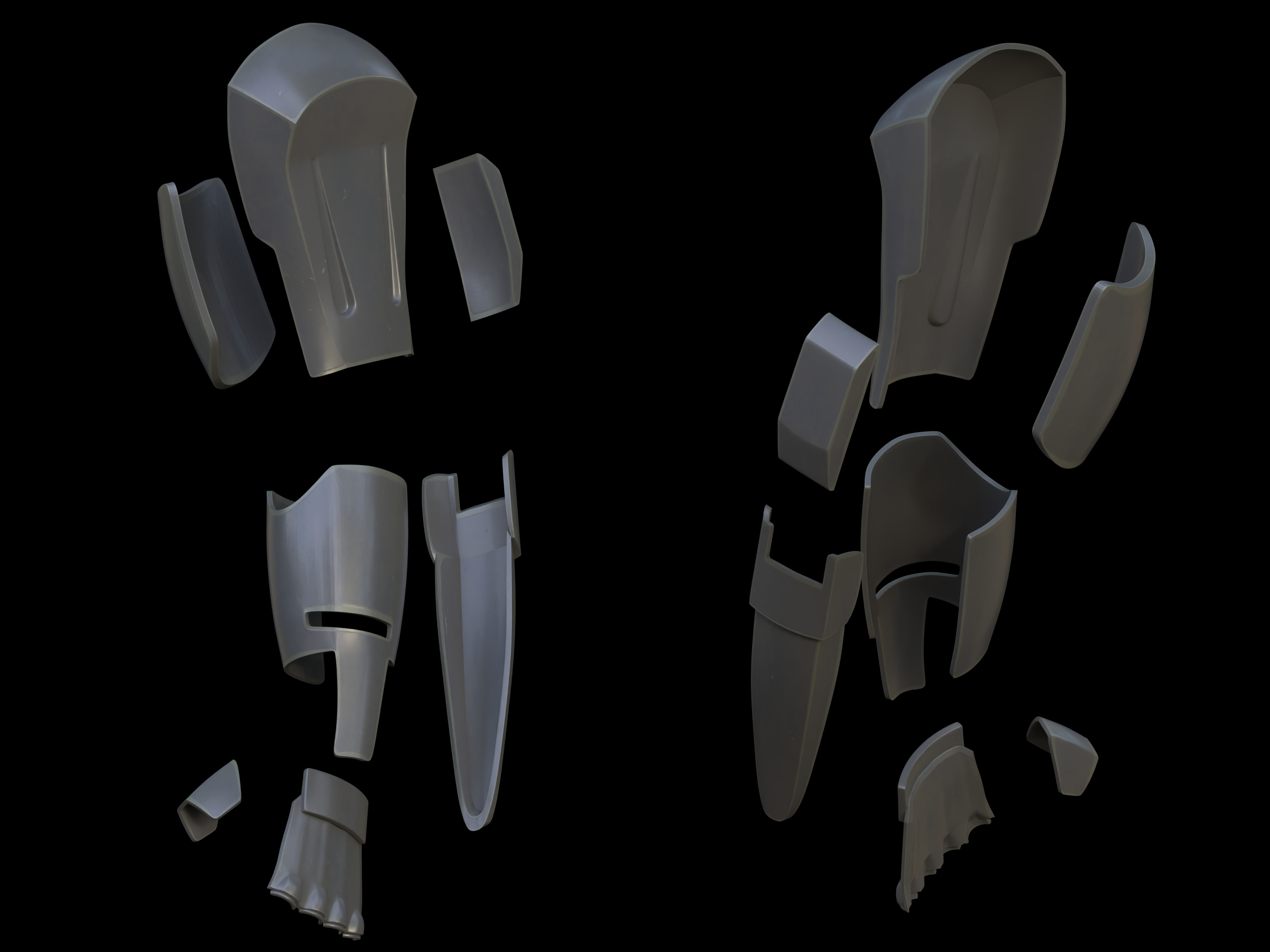 Ancient Human Combat Skin armor 3d print files 3D print model_4